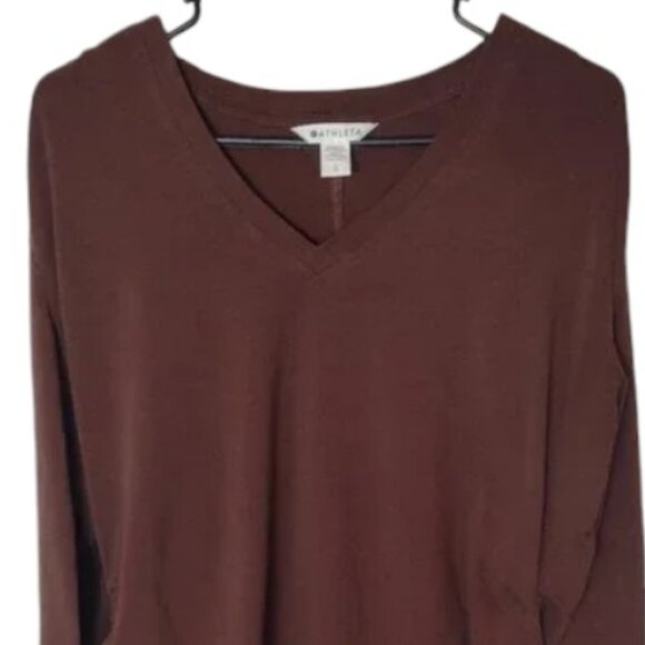 Athleta Outbound Top Women's Long Sleeve Active Fashion Shirt Brown Size Large - Picture 5 of 9